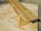 Скамейка на деревянных ножках 1500x230 мм