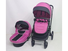 Детская коляска 2 в 1 STROLLY (розово-черный)