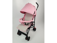 Детская прогулочная коляска-трость STROLLY (розово-серый)