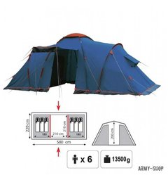 Sol Castle 6 синяя палатка